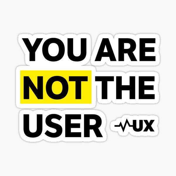 Item preview, You are NOT the user - UX designed and sold by theriskworld.