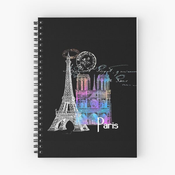 Artikelvorschau, Paris Eiffel Notre Dame Regenbogen Collage entworfen und verkauft von 13Moons.