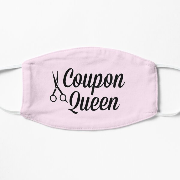 Coupon queen sticker shirt Flat Mask