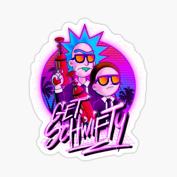 rick and morty get schwifty Sticker
