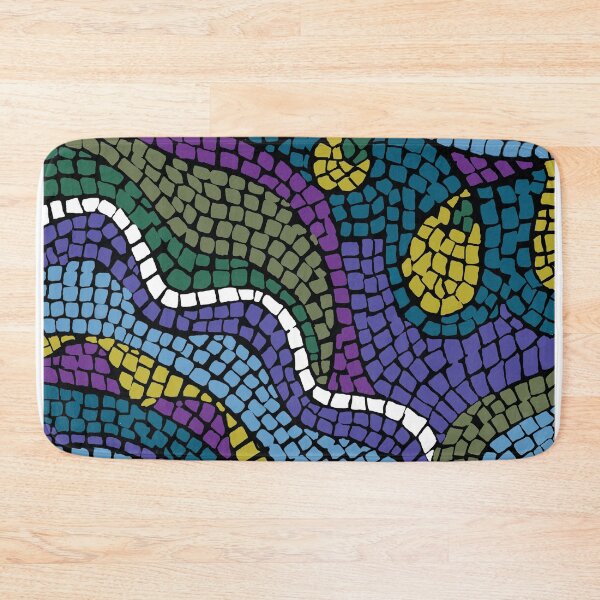 Item preview, Mosaic Swirls in Purple, Teal, Turquoise designed and sold by Leslie Rogers Todder.