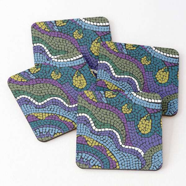 Item preview, Mosaic Swirls in Purple, Teal, Turquoise designed and sold by Leslie Rogers Todder.