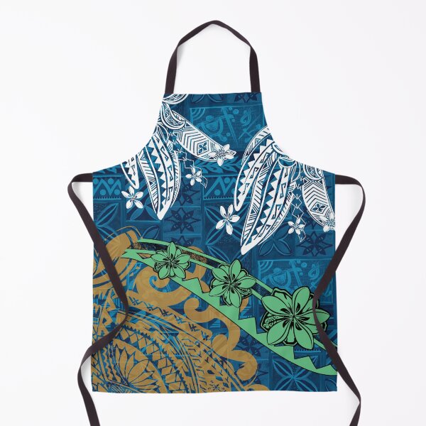 Item preview, Polynesian - Samoan - Blue Hawaii Tribal Threads Print designed and sold by sunnthreads.