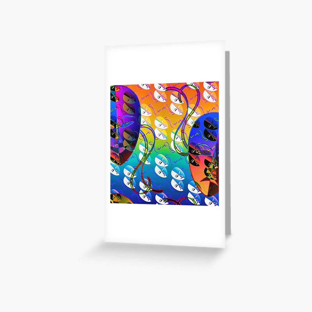 TheCoffeeCupLife: Colors of the Masks Greeting Card
