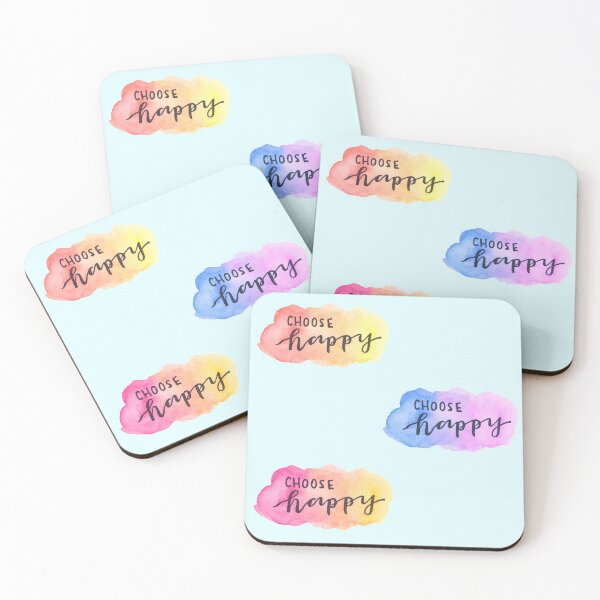 Item preview, choose happy colourful watercolour sticker pack designed and sold by madebyshania.