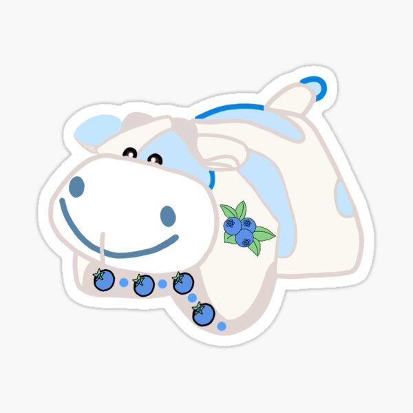 Blueberry Cow Sticker By Zarapatel Redbubble - blueberry cow roblox avatar girl