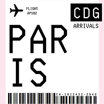 Artwork thumbnail, Paris Mini Boarding Pass by agethegreat