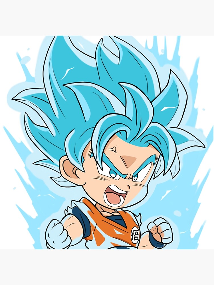 Goku SSJ Blue Greeting Card for Sale by Aristote