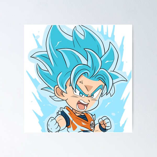 Goku SSJ Blue Bomb Poster for Sale by Aristote