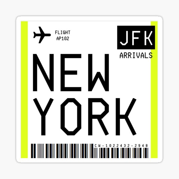 New York Mini Bordkarte Sticker