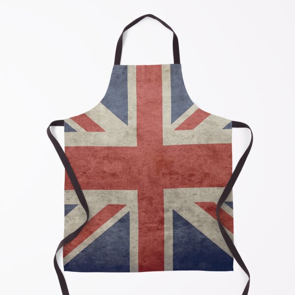 Vista previa del artículo con la obra «Delantal vintage Union Jack», diseñado y vendido por stickersandtees.