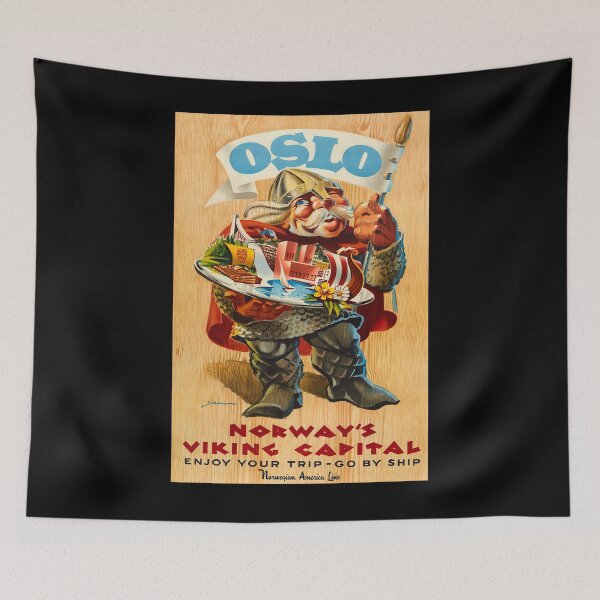 Item preview, Oslo vintage travel poster designed and sold by stickart-marek.