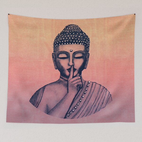 Item preview, Buddha Shh... Do not disturb in Coral designed and sold by rainbowflowers.