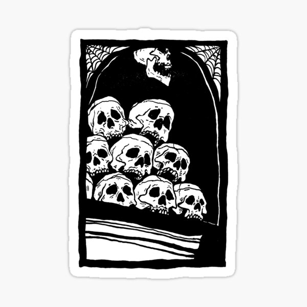 skull pile Sticker