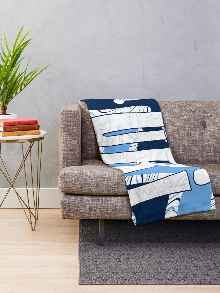 Alternate view of URI funky fresh waves Throw Blanket