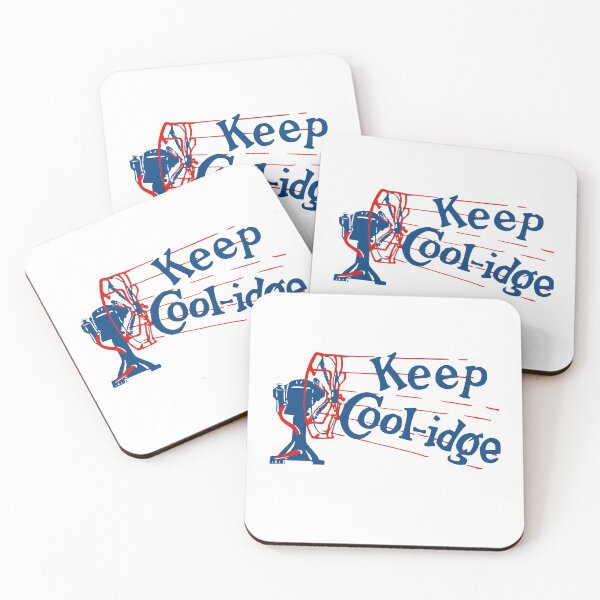 Item preview, US Political History - Keep Cool-idge - Calvin Coolidge Political Campaign Button  US President Re-Election Slogan Twenties History designed and sold by chrisrivait.