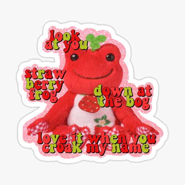 Strawberry Forg/Frog Sticker – MunjoMunjo