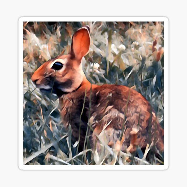 Woodland bunny rabbit Sticker
