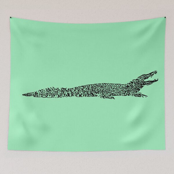 Item preview, Nile Crocodile Black Print designed and sold by designsasstultd.