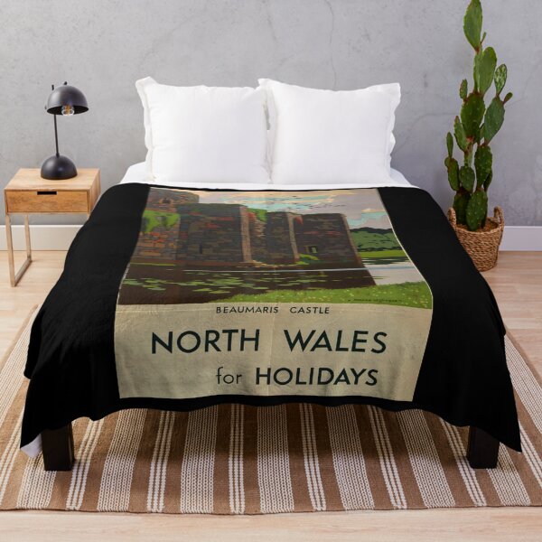 Item preview, North Wales for holiday vintage travel poster designed and sold by stickart-marek.