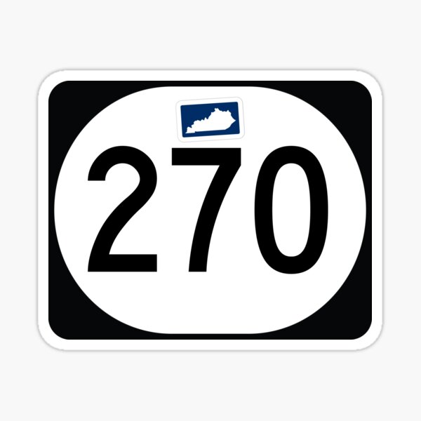 Kentucky State Route 270 Area Code 270 Sticker By SRnAC Redbubble   St,small,507x507 Pad,600x600,f8f8f8 