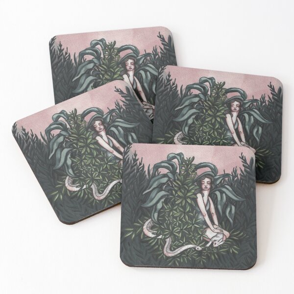 Item preview, Death, a rabbit, and a woman in a garden  designed and sold by Mary Curtin.