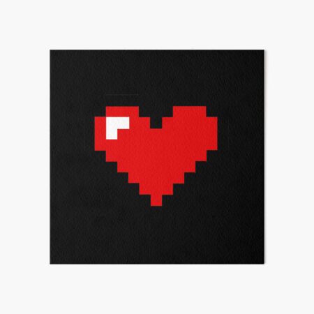 8-Bit Heart Art Board Print