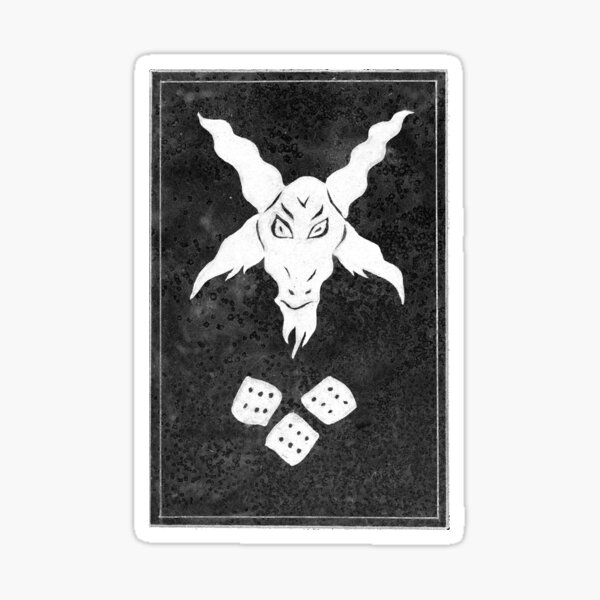 lucky goat black&white Sticker