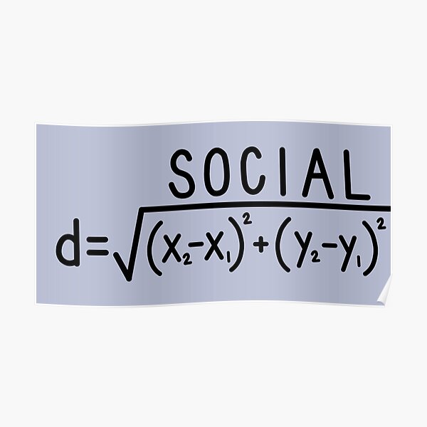 Social Distance (formula) Poster