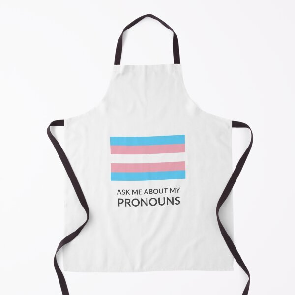 Item preview, ASK ME ABOUT MY PRONOUNS - trans pride flag designed and sold by Inspirationmotivation.
