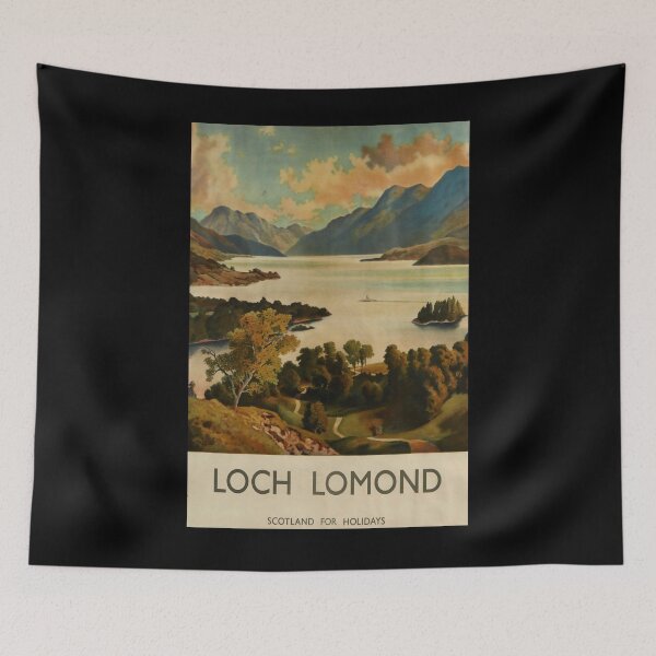 Item preview, Loch Lomond vintage travel poster designed and sold by stickart-marek.