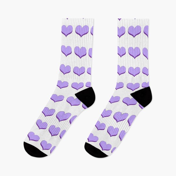 Item preview, Wide Lavender Periwinkle Light Purple Hearts with Dark Purple Plum Shadow designed and sold by byemma.