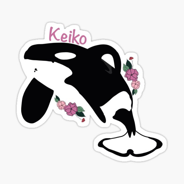 Item preview, Keiko the killer whale flower art designed and sold by Animaldesigns24.