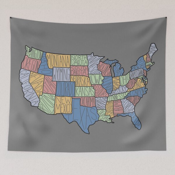 Item preview, 50 States US Map Drawing designed and sold by carwalker13.