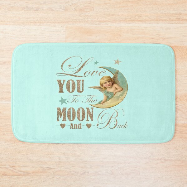 Item preview,  Preppy Angel moon typography love you to the moon and back designed and sold by LEILA ART SPACE.