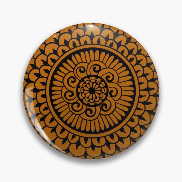 Item preview, Sunflower Sun Mandala on Saffron designed and sold by ArtByDrax.