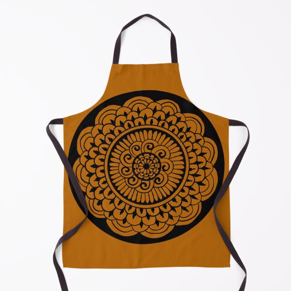 Item preview, Sunflower Sun Mandala on Saffron designed and sold by ArtByDrax.