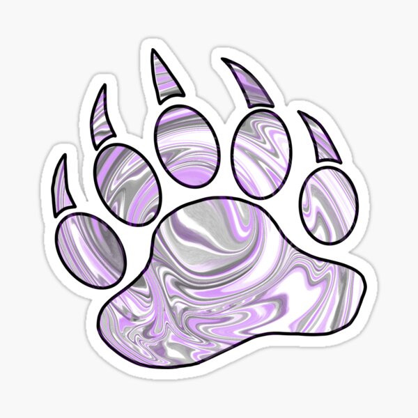 Uca Bear Claw Purpleblack Sticker For Sale By Hanwatk Redbubble 4027