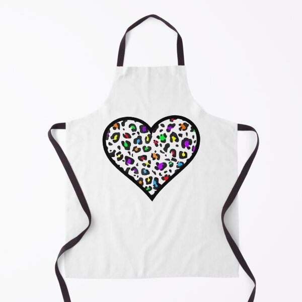 Item preview, Rainbow and Black Leopard Print Heart designed and sold by Bumblefuzzies.