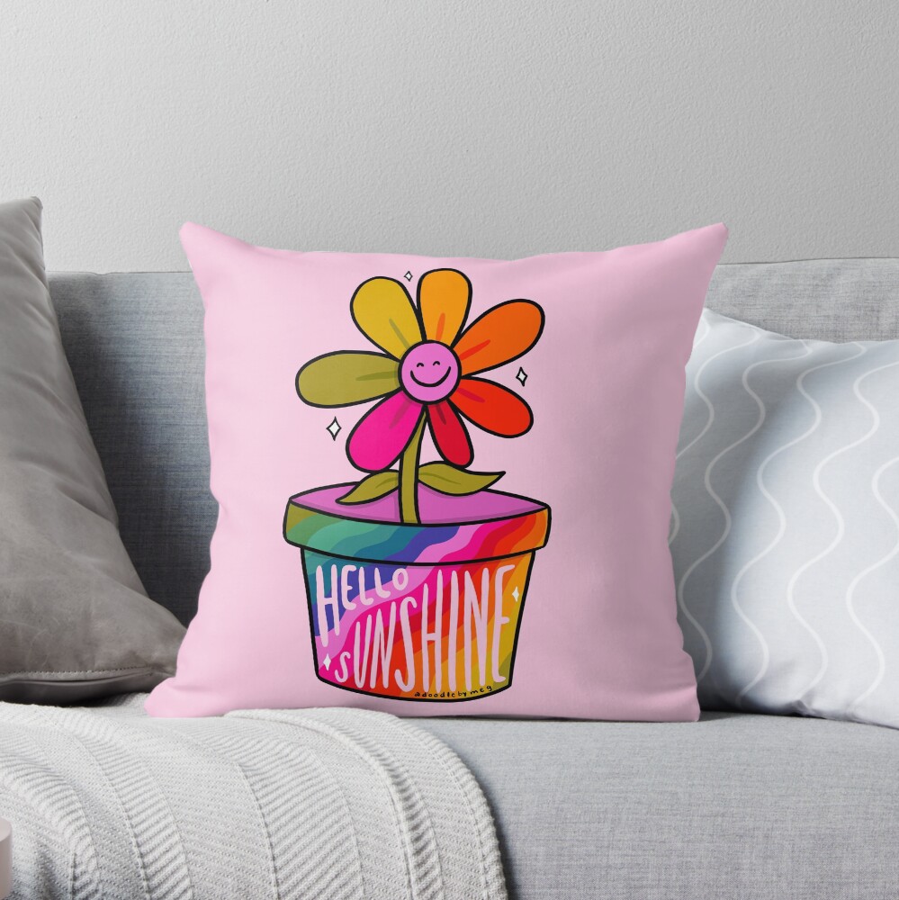 Hello Sunshine Throw Pillow