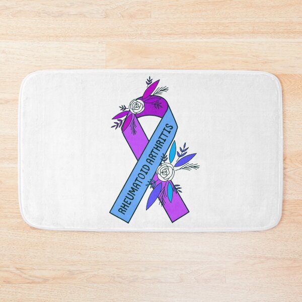 Item preview, Rheumatoid Arthritis Awareness, rheumatoid arthritis blue purple ribbon designed and sold by lozo828.