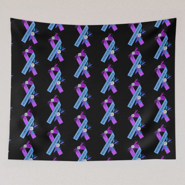 Item preview, Rheumatoid Arthritis Awareness, rheumatoid arthritis blue purple ribbon designed and sold by lozo828.