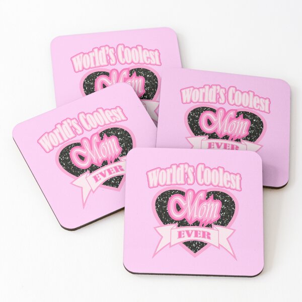 Item preview, 1980s rock roll mother's day typography world's coolest mom designed and sold by LEILA ART SPACE.