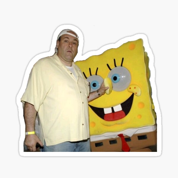 James Gandolfini with Spongebob sticker Sticker