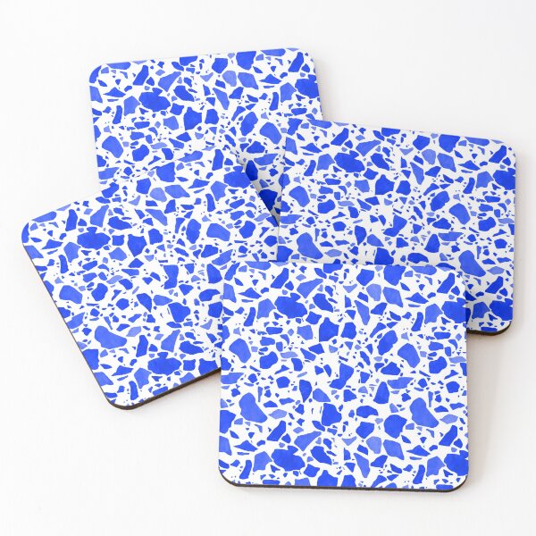 Item preview, Dark Blue on White Terrazzo Pattern designed and sold by Bumblefuzzies.