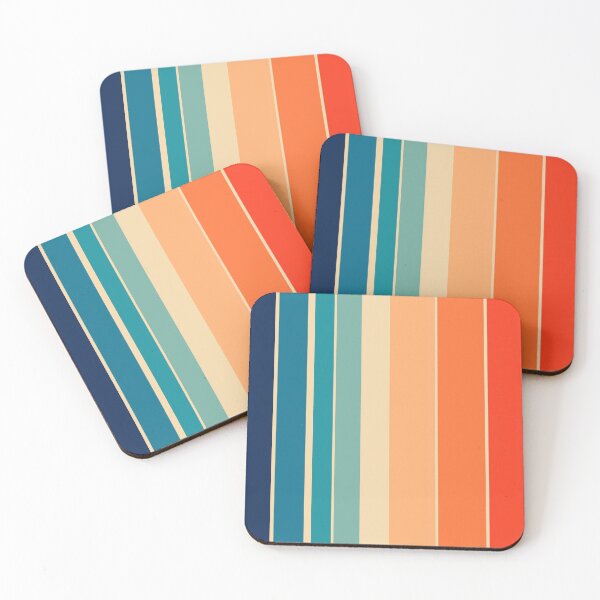 Item preview, Retro 70’s Rainbow Stripe Print Pattern designed and sold by Aryeh Studio.
