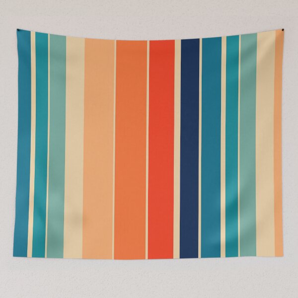 Item preview, Retro 70’s Rainbow Stripe Print Pattern designed and sold by Aryeh Studio.