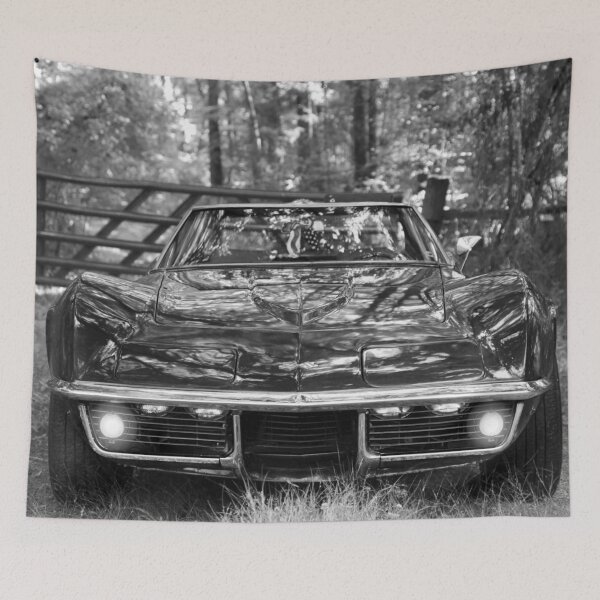 Item preview, Black and White of a 1969 Corvette Stingray designed and sold by StampCity.
