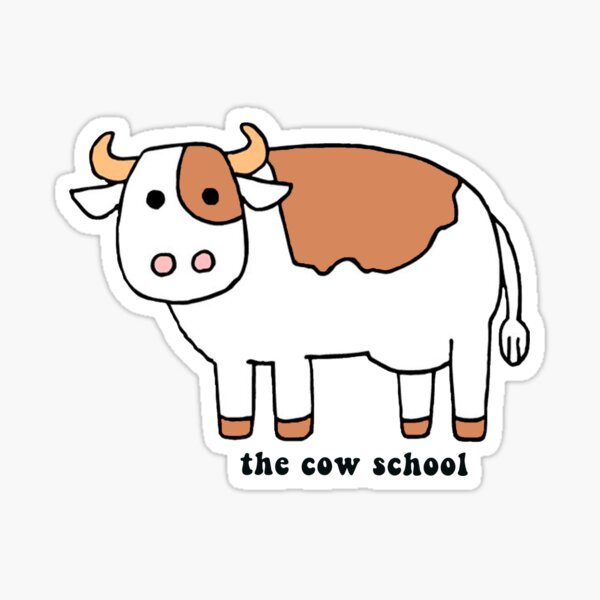 The cow school Sticker