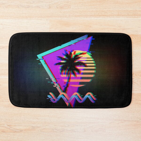 Item preview, Vaporwave Palm Tree Sunset 80s 90s Glitch Aesthetic Dark designed and sold by CoitoCG.